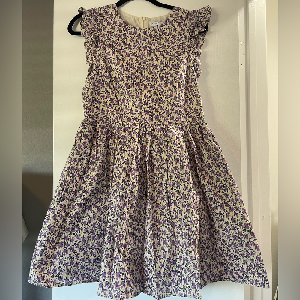 Floral Purple and Cream ENGLISH FACTORY Dress NWOT